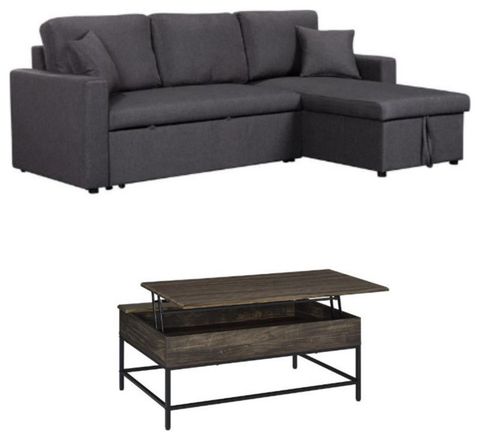 Home Square 2-Piece Set With Sleeper Sofa And Coffee Table In Brown ... within Home Square 2-Piece Set With End Table And Coffee Table In Antique White